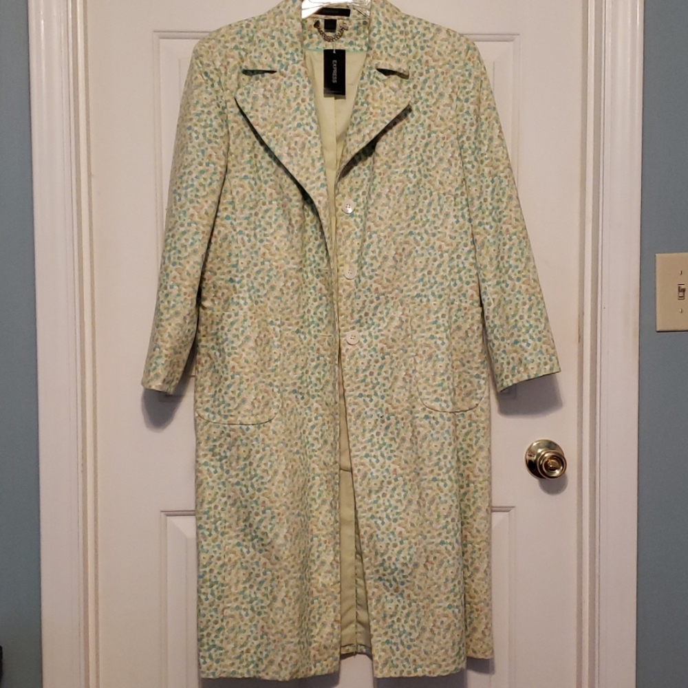 Green Floral Express Coat
